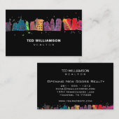 Moderne Häuser Real Anwesen Beruflich Black Visitenkarte (Vorne/Hinten)