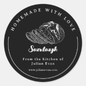 Moderne, hausgemachte Bäckerei - Quellaufkleber Runder Aufkleber (Vorderseite)