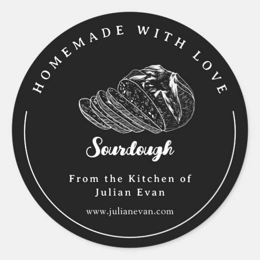 Moderne, hausgemachte Bäckerei - Quellaufkleber Runder Aufkleber (Vorderseite)