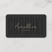 Moderne hausgemachte Backwaren Black Gold Caterer Visitenkarte (Vorderseite)