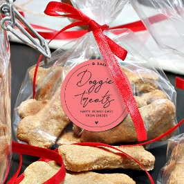 Moderne, hausgemachte Doggie-Leckereien Runder Aufkleber