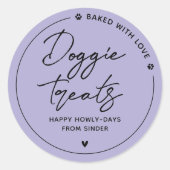 Moderne, hausgemachte Doggie-Leckereien Runder Aufkleber (Vorderseite)