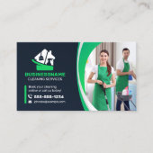 Moderne Haushaltshilfe Reinigung Haus Janitorial Visitenkarte (Vorderseite)