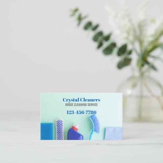 Moderne Haushaltshilfe Visitenkarte (Stehend Vorderseite)