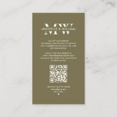 Moderne Haushaltshochzeiten retten das Datum Taupe Begleitkarte (Rückseite)