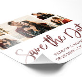 Moderne Haushaltshochzeiten sparen das Datum der F Fotodruck (Ecke)