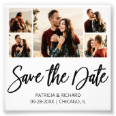 Moderne Haushaltshochzeiten sparen das Datum der F Fotodruck (Vorne)