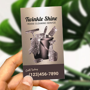 Moderne Haushaltsreinigungsservice-Hausreinigung Visitenkarte