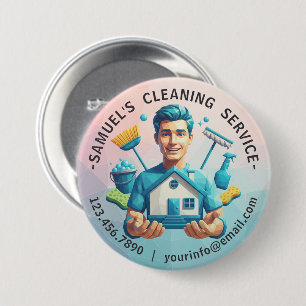 Moderne Hausreinigung Haushälterin Service Hausrei Button