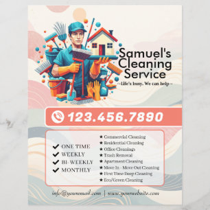 Moderne Hausreinigung Haushälterin Service Hausrei Flyer