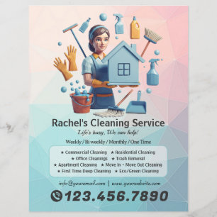Moderne Hausreinigung Haushälterin Service Hausrei Flyer