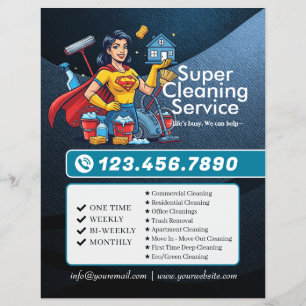 Moderne Hausreinigung Haushälterin Service Hausrei Flyer