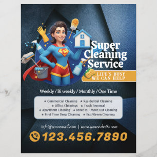 Moderne Hausreinigung Haushälterin Service Hausrei Flyer