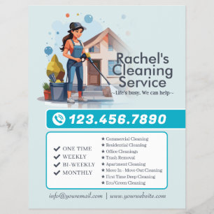 Moderne Hausreinigung Haushälterin Service Hausrei Flyer