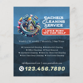 Moderne Hausreinigung Haushälterin Service Hausrei Flyer