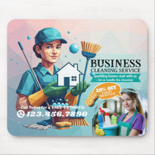 Moderne Hausreinigung Haushälterin Service Hausrei Mousepad