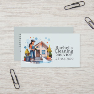 Moderne Hausreinigung Haushälterin Service Hausrei Visitenkarte