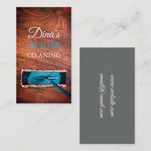 Moderne Hausreinigung Haushaltshilfe Visitenkarte (Vorne/Hinten)