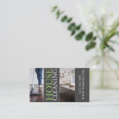 Moderne Hausreinigung Haushaltshilfe Visitenkarte (Stehend Vorderseite)