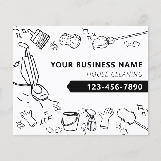 Moderne Hausreinigung Janitorial Housekeeping Flyer (Vorne)