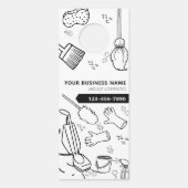 Moderne Hausreinigung Janitorial Housekeeping Türanhänger (Vorderseite)