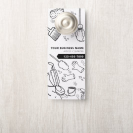 Moderne Hausreinigung Janitorial Housekeeping Türanhänger