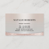 Moderne Hausreinigung Rose Gold & Silber Haushalts Visitenkarte (Rückseite)