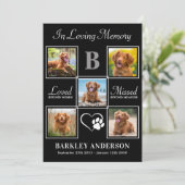 Moderne Haustier-Gedenkstätte Personalisiert 5 Fot Dankeskarte (Stehend Vorderseite)