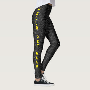 Moderne Haustier-Mama Faux-Schwarzjeans Denim Maßa Leggings