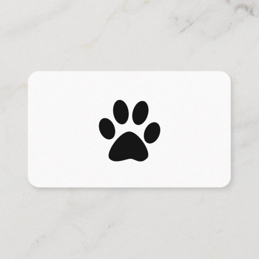 Moderne Haustiere Visitenkarte (Rückseite)