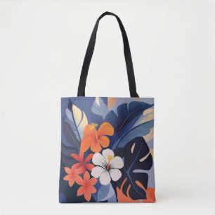 Moderne Hawaiian Hibiskus Beach Bag aus dem Mittel Tasche