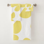 Moderne hawaiianische Druckmuster Plumerias Badhandtuch Set (Insitu)