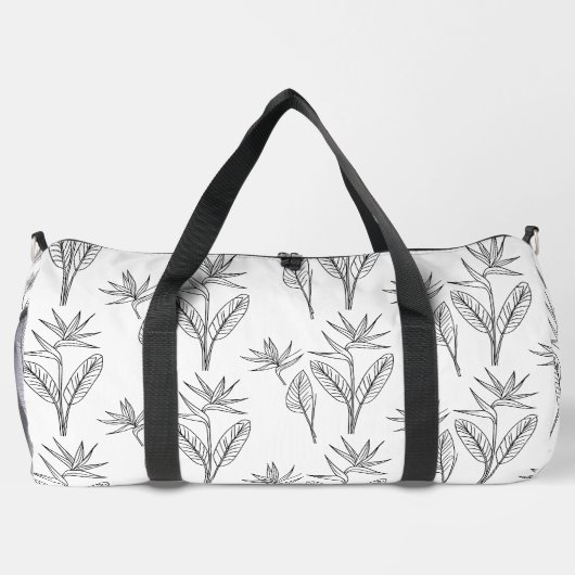 Moderne hawaiianische Druckvogel mit Paradiesmuste Duffle Bag (Rückseite)