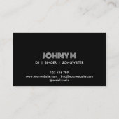 Moderne Headphones DJ Music Waves Visitenkarte (Rückseite)