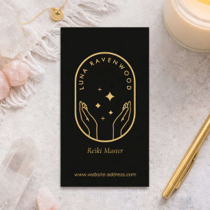 Moderne Heilende Hände eines Himmels-Reiki-Praktik Visitenkarte