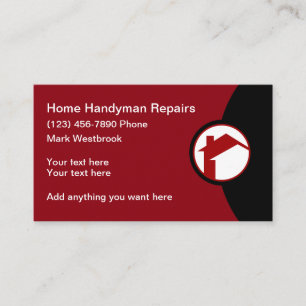 Moderne Heimreparaturen Handyman Visitenkarte