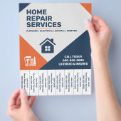 Moderne Heimwerker Abreißlaschen Flyer (Hand)