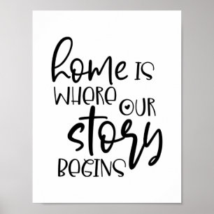 Moderne Heimzitat-Typografie  Poster