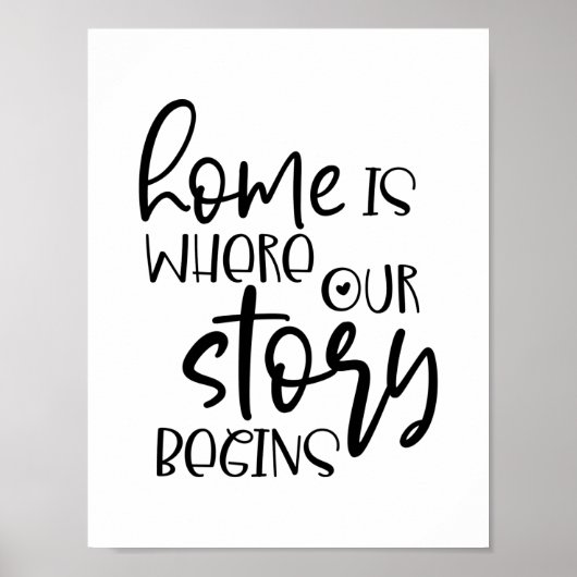 Moderne Heimzitat-Typografie  Poster (Vorne)