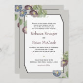 Moderne Heirloom Morning Glory Hochzeit Einladung (Vorne/Hinten)