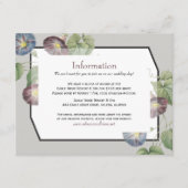 Moderne Heirloom Morning Glory - Hochzeitsinformat Begleitkarte (Vorderseite)
