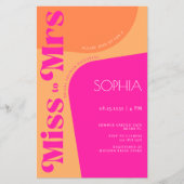 Moderne, heiß rosa Brautdusche Flyer (Vorne)