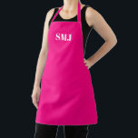 Moderne, heiß rosa Fuchsia-Monogramm-Initialen Schürze<br><div class="desc">Personalisierte Monogramm Initialen heißen rosa Fuchsien solide schlichte moderne Schürze. Sie können schlichte Farbton, Farbton, Rosa und Rosa einstellen und auch die Farbe des Gurtbandes wählen. Unisex. großartiges Geschenk für Mama, Papa, Freunde und dich selbst! Modernes, minimalistisches, einfaches, stilvolles Design. Wenn Sie Fragen bezüglich der Anpassung haben, können Sie mich...</div>