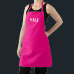 Moderne, heiß rosa Fuchsia-Monogramm-Initialen Schürze<br><div class="desc">Personalisierte Monogramm Initialen heißen rosa Fuchsien solide schlichte moderne Schürze. Sie können schlichte Farbton, Farbton, Rosa und Rosa einstellen und auch die Farbe des Gurtbandes wählen. Unisex. großartiges Geschenk für Mama, Papa, Freunde und dich selbst! Modernes, minimalistisches, einfaches, stilvolles Design. Wenn Sie Fragen bezüglich der Anpassung haben, können Sie mich...</div>
