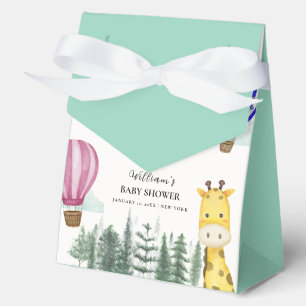 Moderne Heißluftballon Jungle Giraffe Babydusche Geschenkschachtel