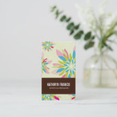 MODERNE, hell abstrakte Blume Dahlia Visitenkarte (Stehend Vorderseite)