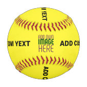 MODERNE, HELL-GELB-BILD-TEMPLATE BASEBALL (Rückseite)