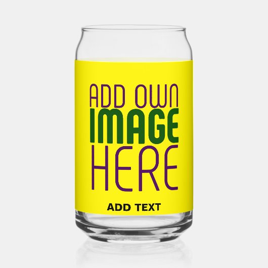 MODERNE, HELL-GELB-BILD-TEMPLATE DOSENGLAS (Vorderseite)