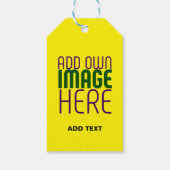 MODERNE, HELL-GELB-BILD-TEMPLATE GESCHENKANHÄNGER (Rückseite)