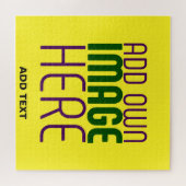 MODERNE, HELL-GELB-BILD-TEMPLATE PUZZLE (Horizontal)